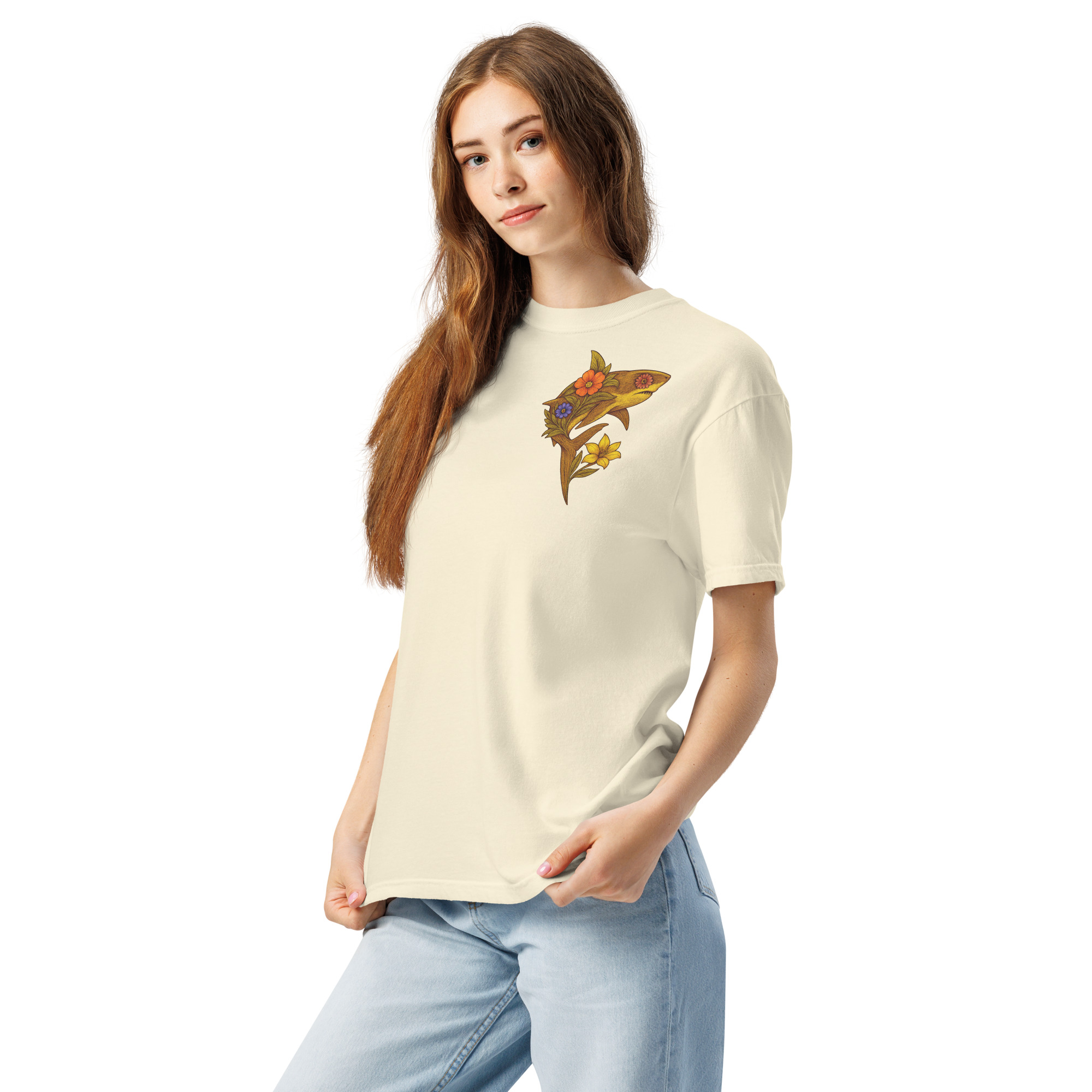 Flower Shark Tee - Image 3