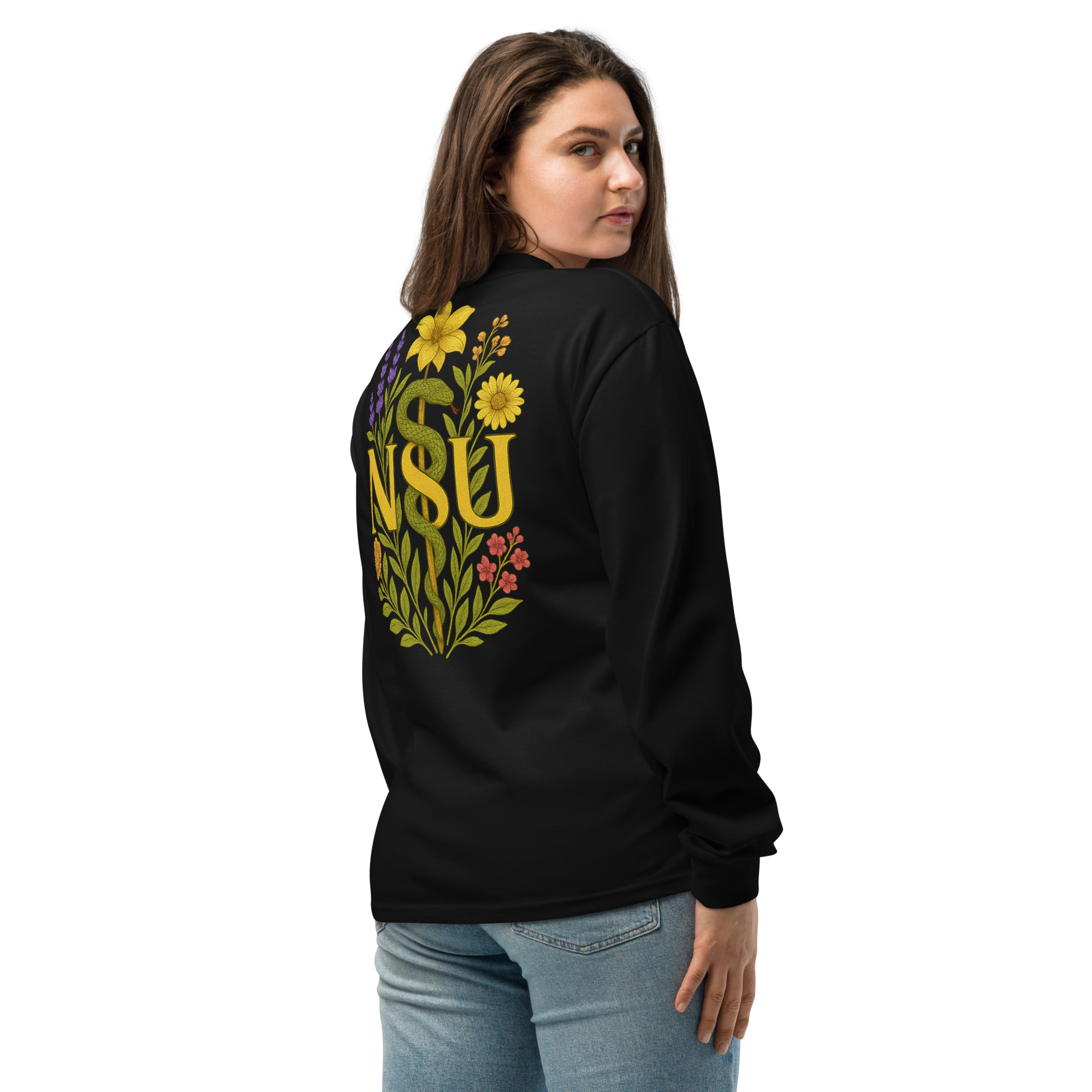 Flower Shark Premium Heavyweight Long Sleeve - Image 3