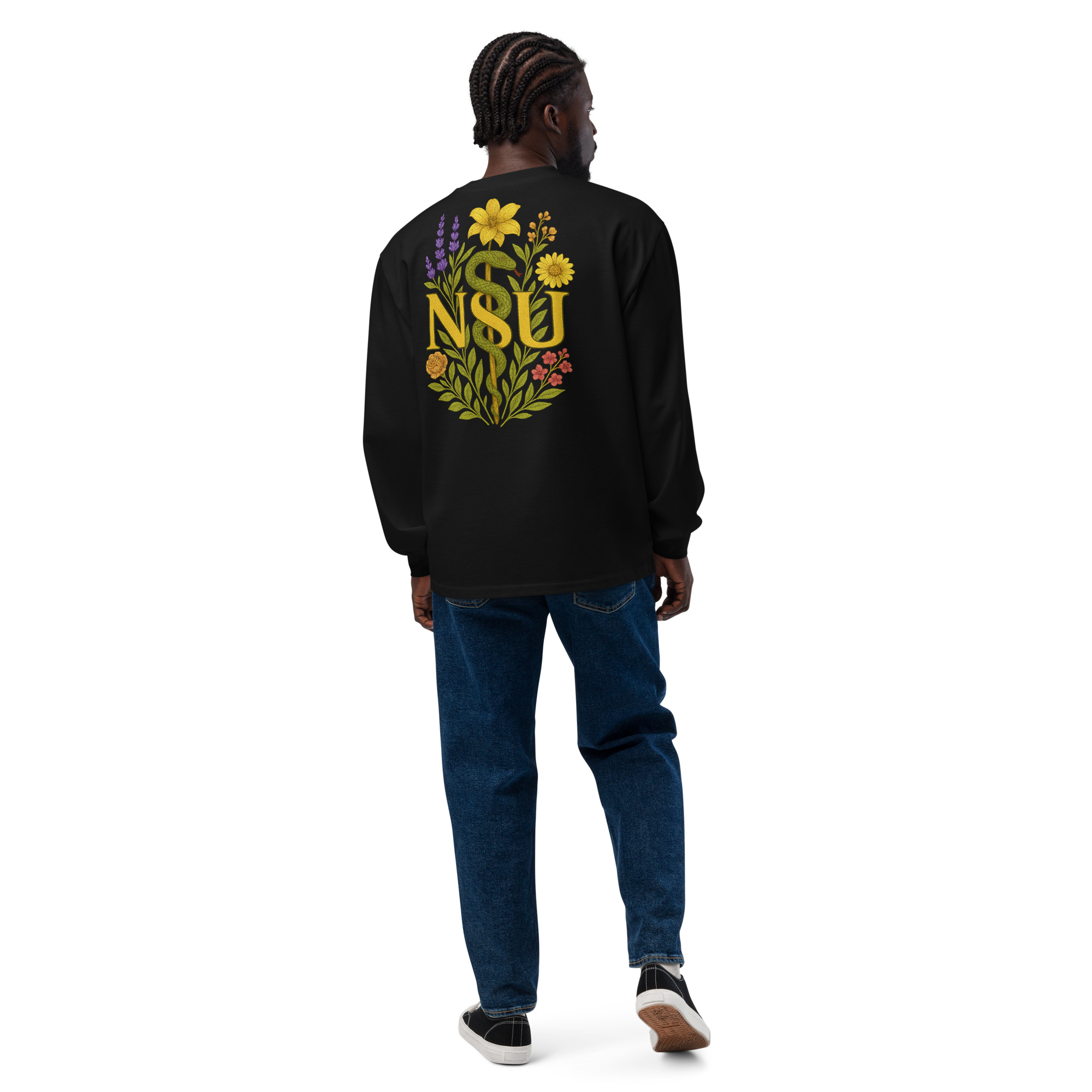 Flower Shark Premium Heavyweight Long Sleeve - Image 4