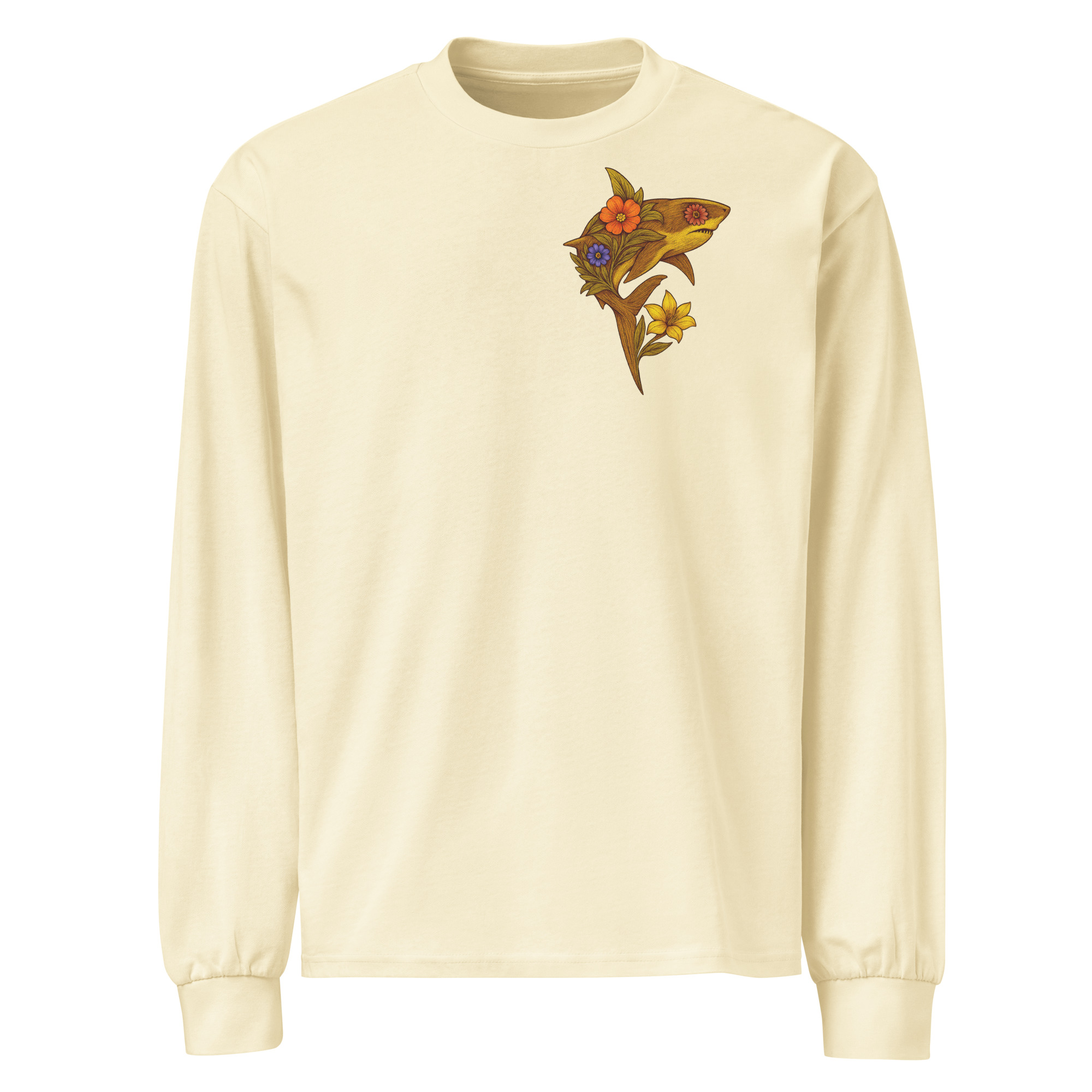 Flower Shark Premium Heavyweight Long Sleeve - Image 12