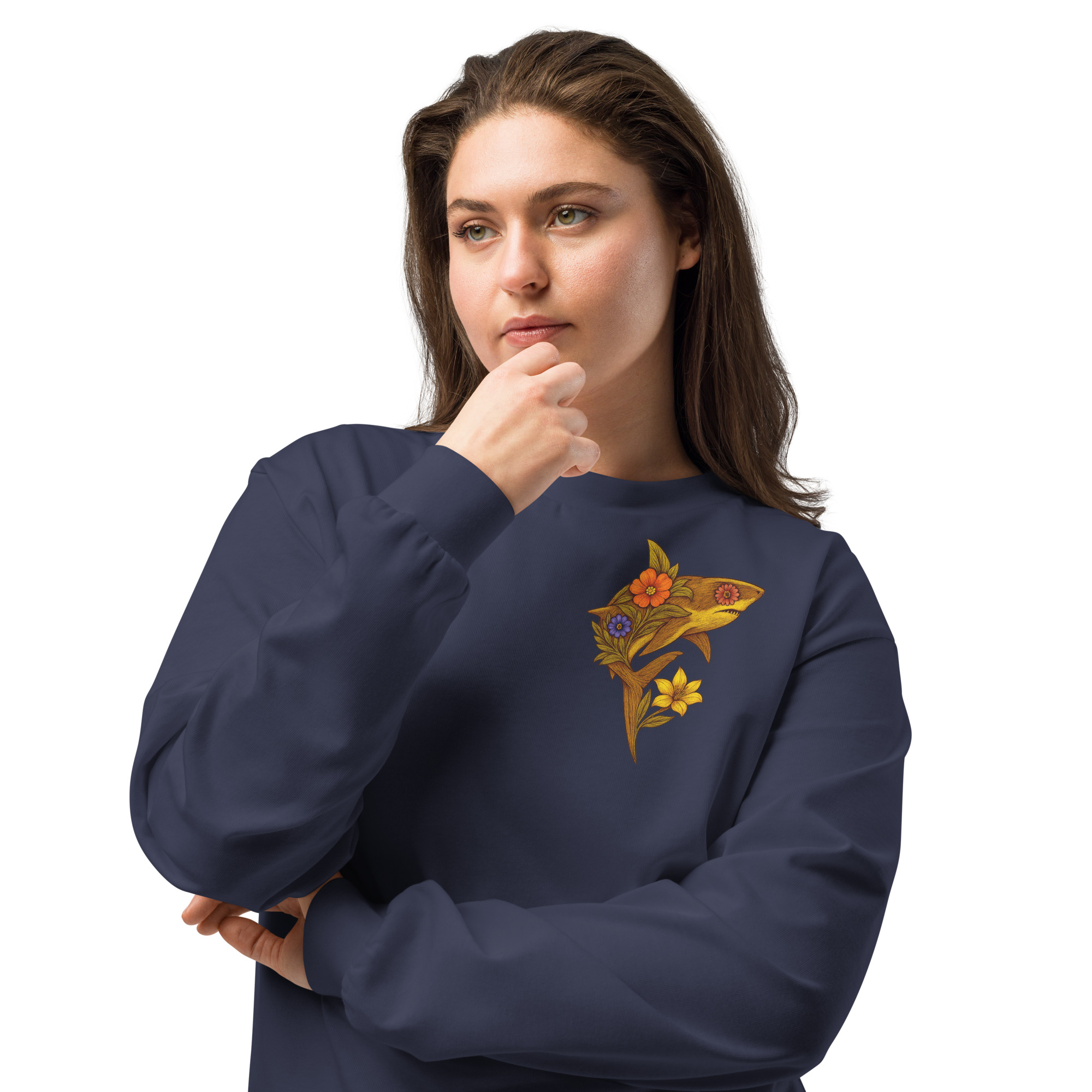 Flower Shark Premium Heavyweight Long Sleeve - Image 5
